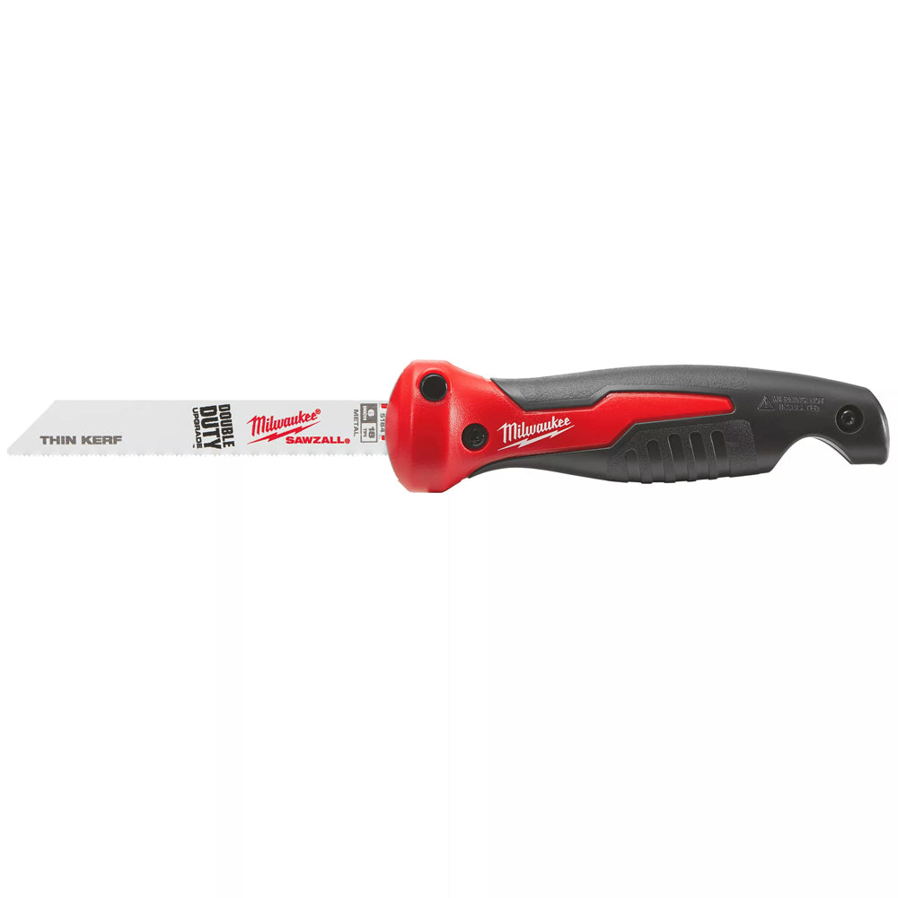 Milwaukee Folding Drywall Plaster Jab Saw with Rubber Mold Grip 48220305