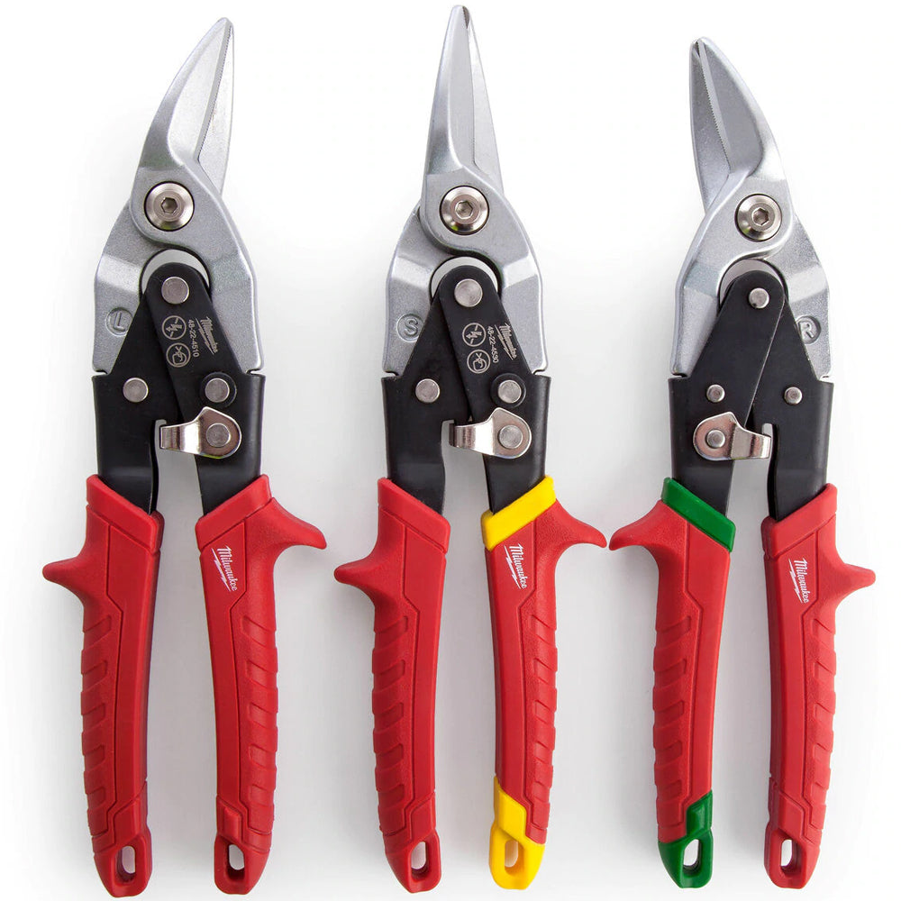 Milwaukee  Metal Snips Triple Pack Left Right and Straight Cut 48224533