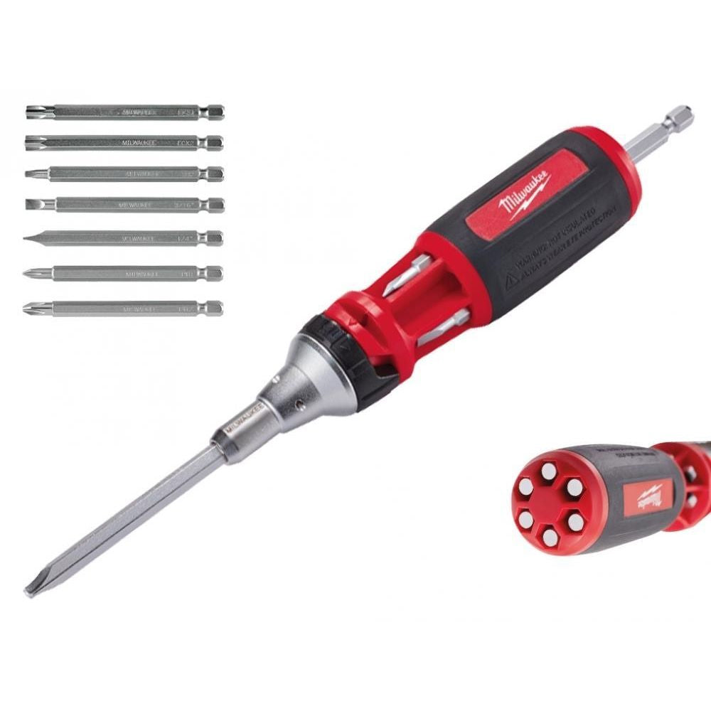 Milwaukee 9-In-1 Ratchet Multi-Bit Screwdriver Universal 4932471598