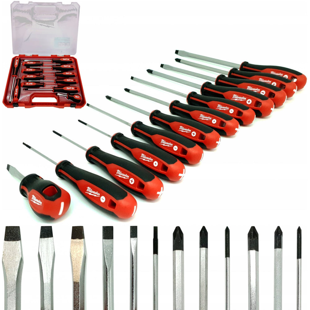 Milwaukee Tri-Lobe Screwdriver 12 Piece Set SL/PZ/PH 4932472003