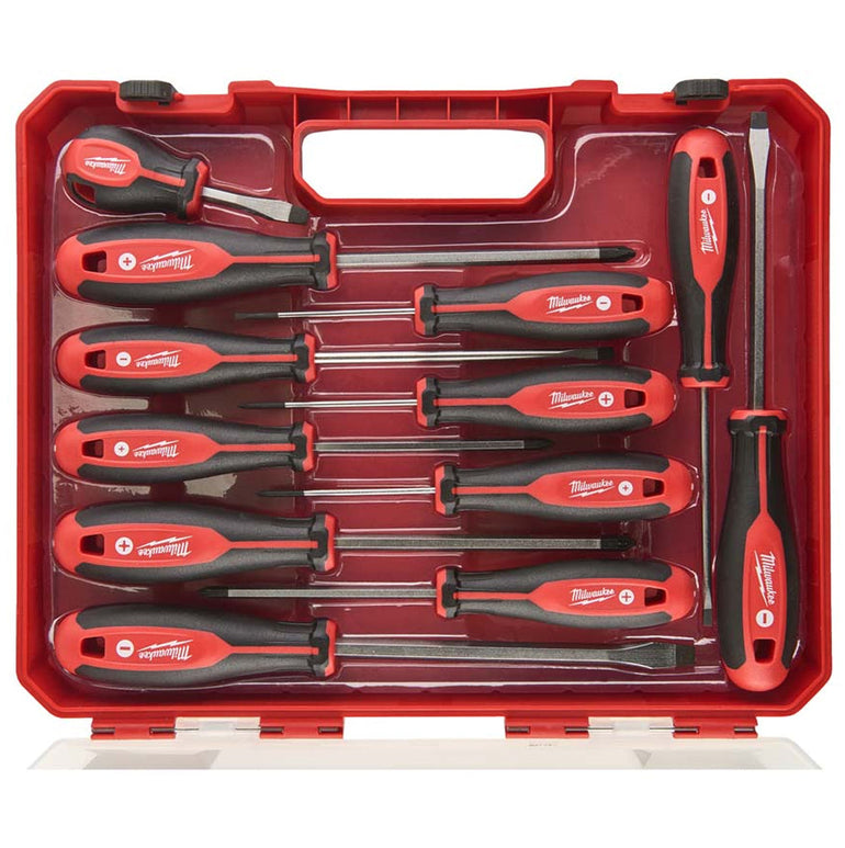 Milwaukee Tri-Lobe Screwdriver 12 Piece Set SL/PZ/PH 4932472003