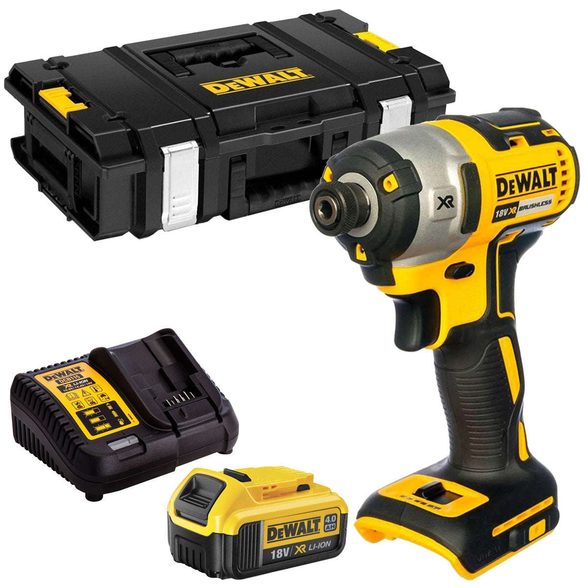 DeWalt DCF887N 18V Brushless Impact Driver with 1 x 4.0Ah Battery Charger & Case