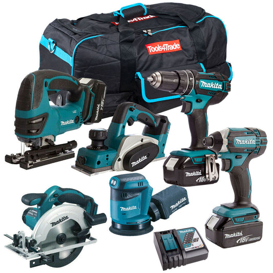 Makita MAKWOOD6PC 6 Piece Carpentry Tool Kit 18V LXT