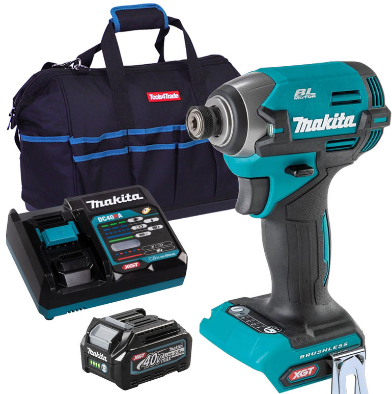 Makita TD003GZ 40V Brushless Impact Driver With 1 x 2.5Ah Battery Charger & Bag