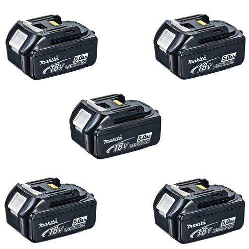 Makita BL1850X5 18V 5.0Ah LXT Li-ion Genuine Makstar Battery (Pack of 5)