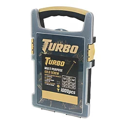 TURBO TX TX DOUBLE-COUNTERSUNK MULTI-PURPOSE SCREW GRAB PACK 1000 PIECES