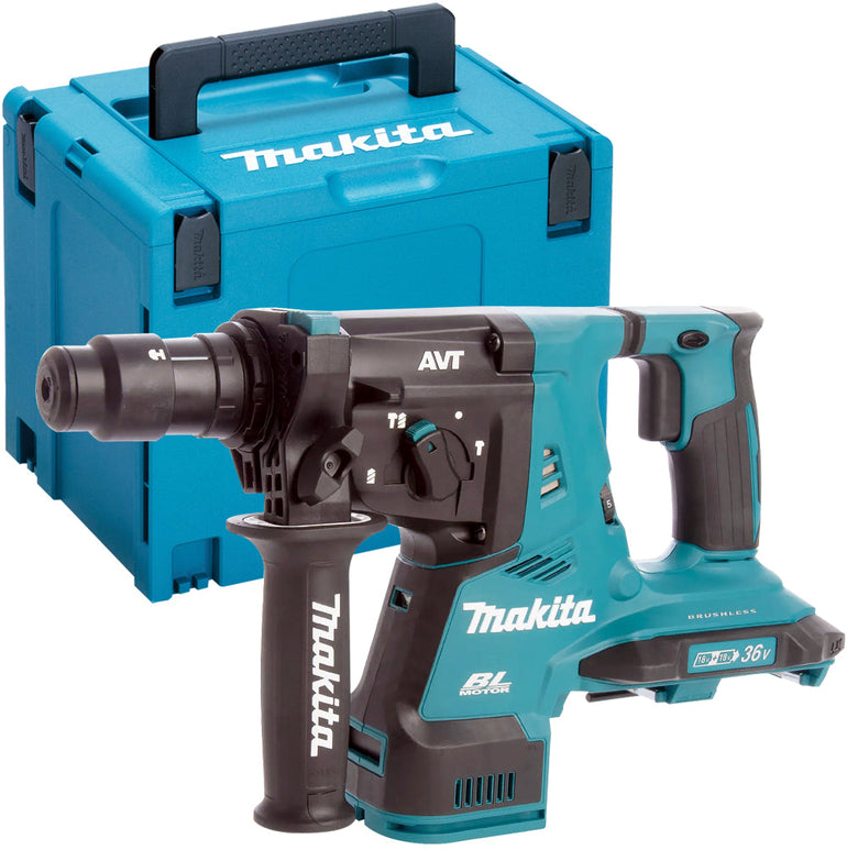 Makita DHR280ZJ 36V Brushless SDS+ Rotary Hammer Drill With 2 x 5.0Ah Batteries & Charger In Case