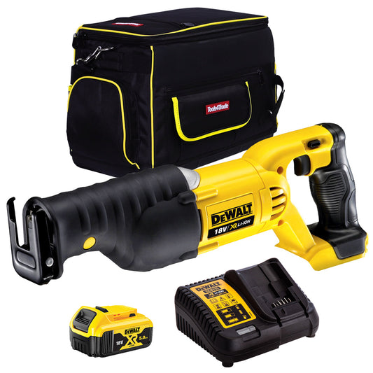 DeWalt DCS380N 18V Reciprocating Saw with 1 x 5.0Ah Battery & Charger in Bag