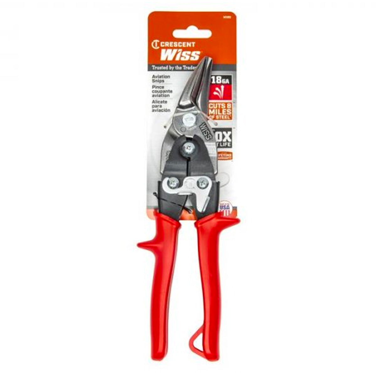 Wiss M-1R Metalmaster Compound Snips Left Hand/Straight Cutting 248mm WISM1R