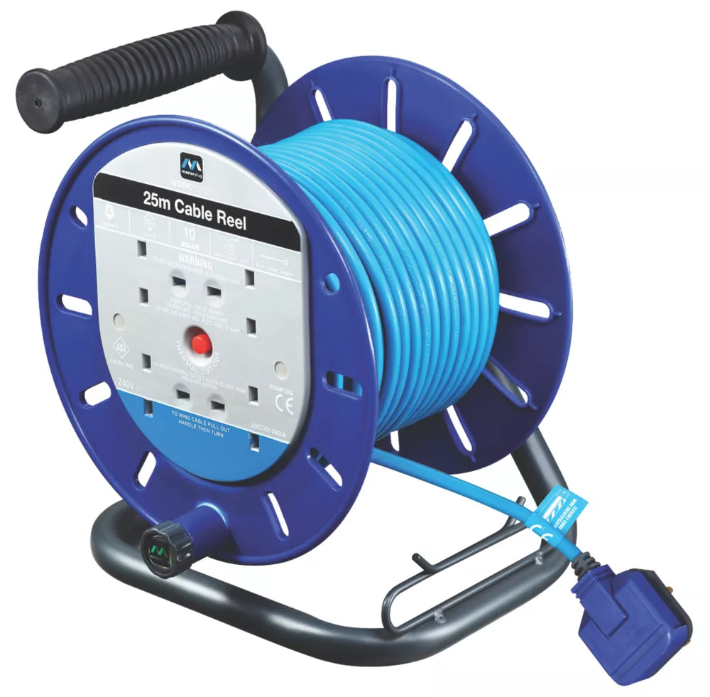 MASTERPLUG LDCT2513BQ/4-XD 13A 4-GANG 25M CABLE REEL 240V