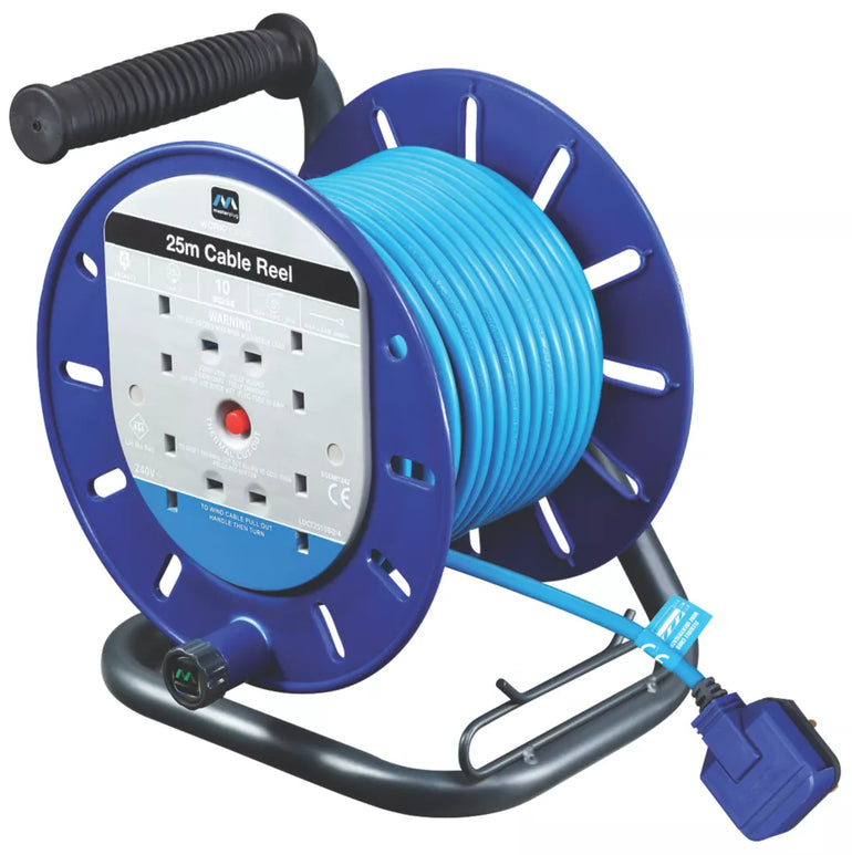 MASTERPLUG LDCT2513BQ/4-XD 13A 4-GANG 25M CABLE REEL 240V