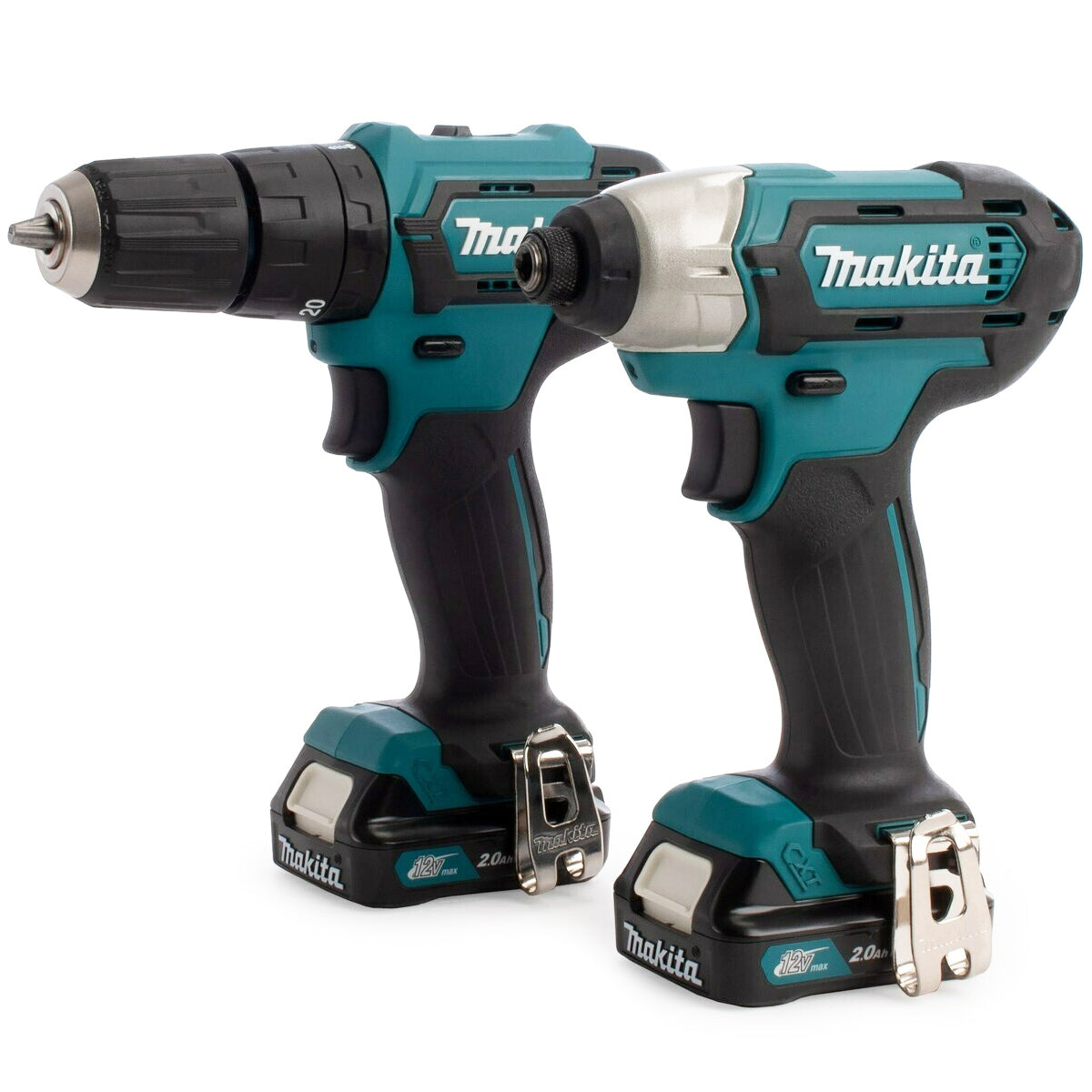 Makita CLX228AJ 12V Max CXT 2 Piece Cordless Kit With 2 x 2.0Ah Batteries & Charger In Case