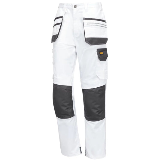 SITE KIRKSEY STRETCH HOLSTER TROUSERS WHITE / GREY 34" W 32" L