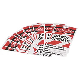 'DANGER DO NOT OPERATE' SAFETY MAINTENANCE TAGS 10 PACK (561FX)