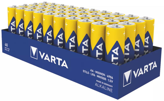 VARTA LONGLIFE POWER AA ALKALINE BATTERIES 40 PACK