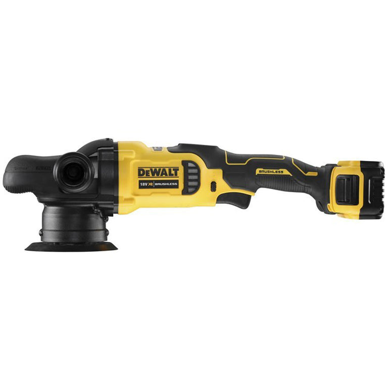 Dewalt DCM848P2 18V Brushless 125mm Dual Action Polisher 2 x 5.0Ah Battery Charger & Bag