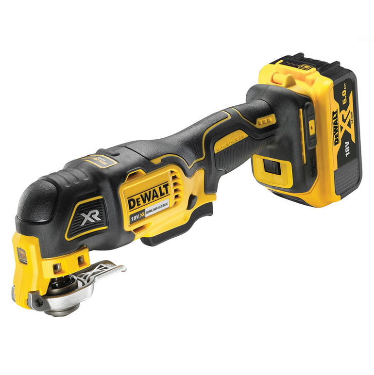 Dewalt DCS356P2 18V XR Brushless Oscillating Multi-Tool With 2 x 5.0Ah Batteries Charger In Case