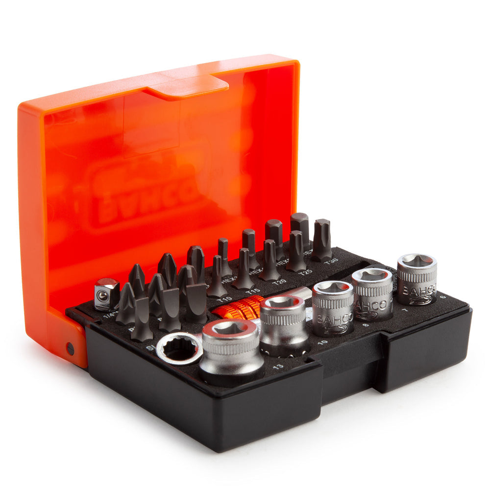 Bahco 26 Piece 1/4'' Drive Ratchet Socket & Bit Set BAH2058S26 2058/S26