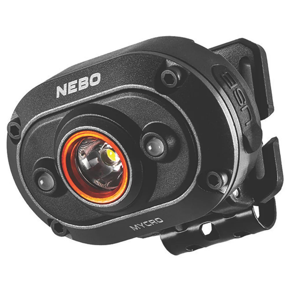 NEBO MYCRO & CAP LIGHT RECHARGEABLE LED HEADLAMP BLACK GRAPHITE 150LM