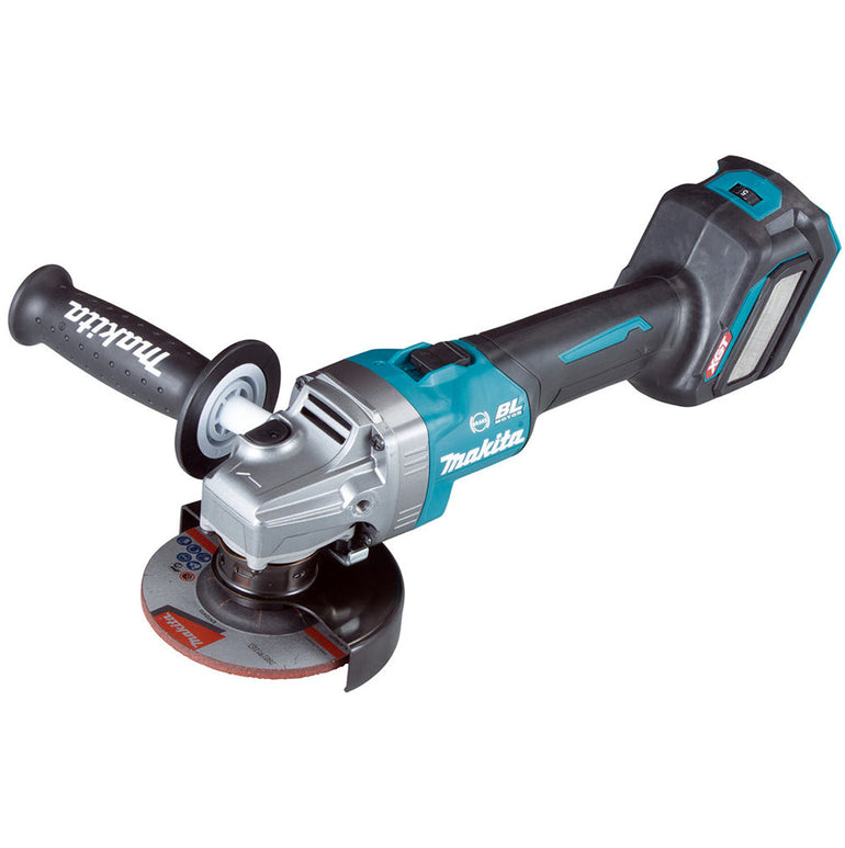 Makita GA022GZ 40V 115mm Brushless Angle Grinder with 1 x 2.5Ah Battery Charger & Bag