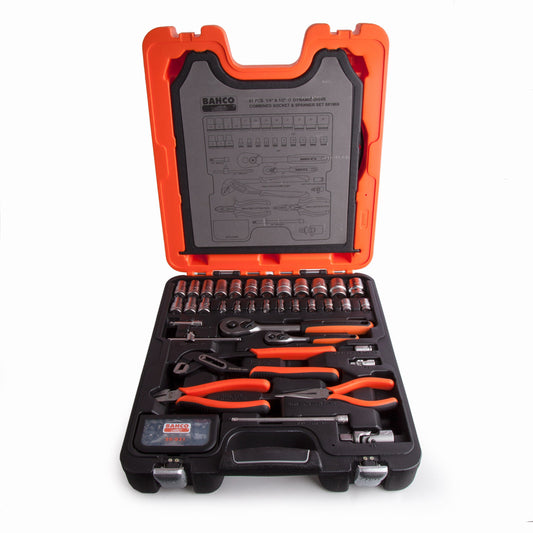 Bahco 1/4" & 1/2" Drive Socket Spanner and Pliers Set 81 Piece S81MIX - SPL