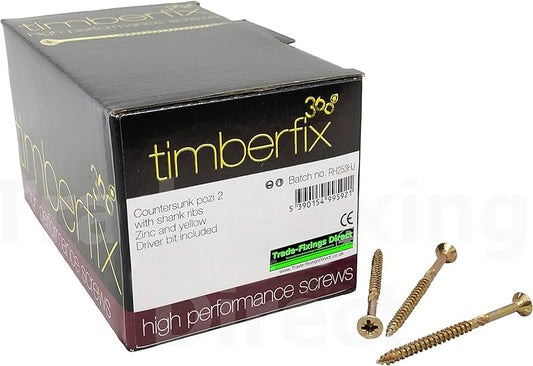 6.0 X 70 MM TIMBERFIX 360 - HIGH PERFORMANCE SCREWS BOX OF 100 POZI
