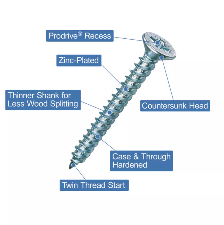 QUICKSILVER PZ DOUBLE-COUNTERSUNK WOODSCREWS TRADE PACK 1400 PCS