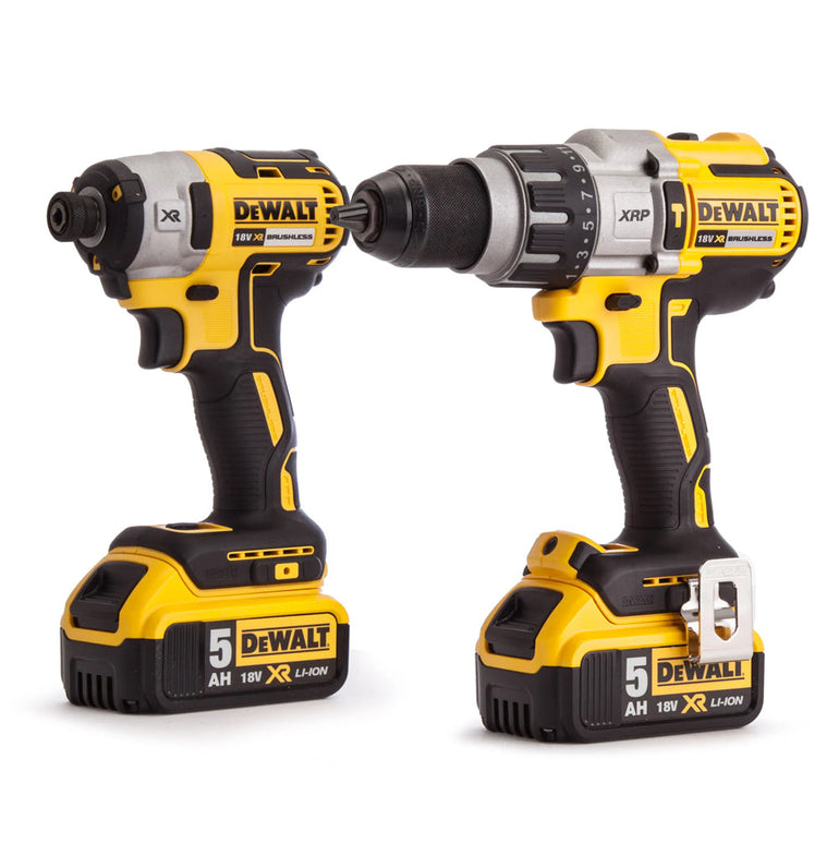 Dewalt DCK276P2 18V Brushless Twin Kit with 2 x 5.0Ah Battery Charger & Toughsystem Box