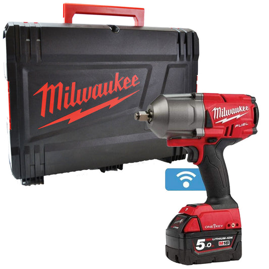 Milwaukee M18ONEFHIWF12-0 18V Brushless Impact Wrench with 1 x 5.0Ah Battery & Case