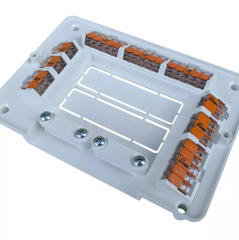 WAGO 207-3309 25A 32-TERMINAL 2/3 OR 5-WAY JUNCTION BOX SET 115MM X 155MM X 35MM