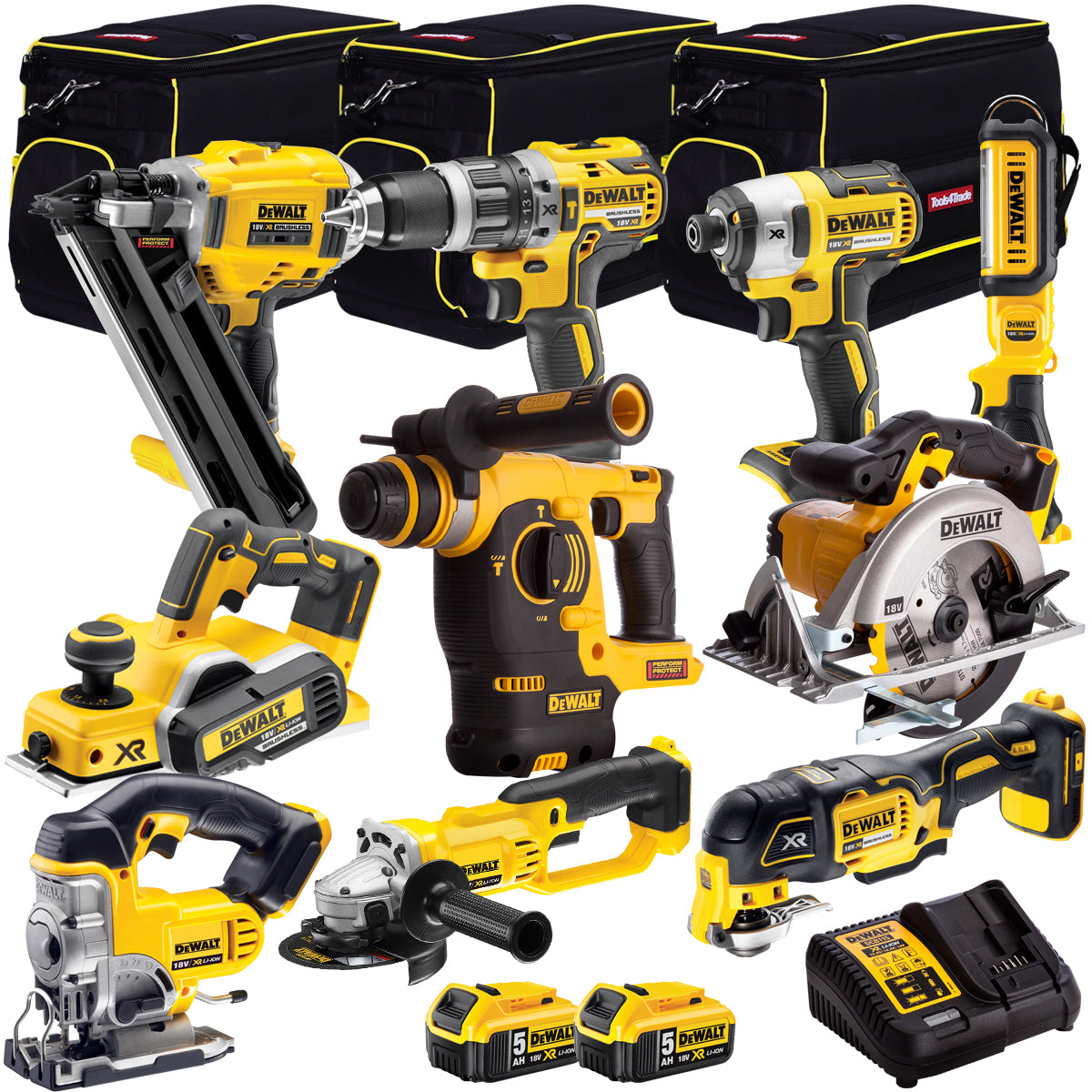 DeWalt DEWT4T10AP2 18V XR 10 Piece with 2 x 5.0Ah Li-ion KIT