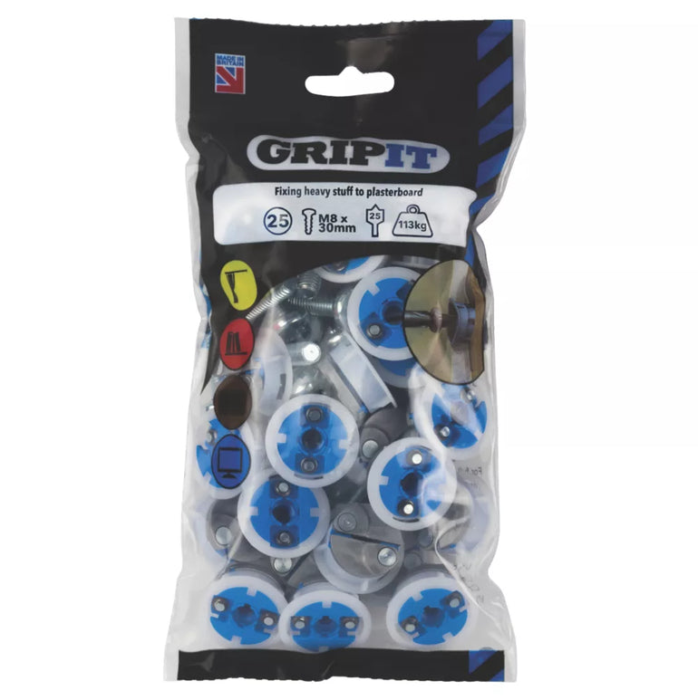 GRIPIT PLASTERBOARD FIXING 25MM X 205MM 25 PACK