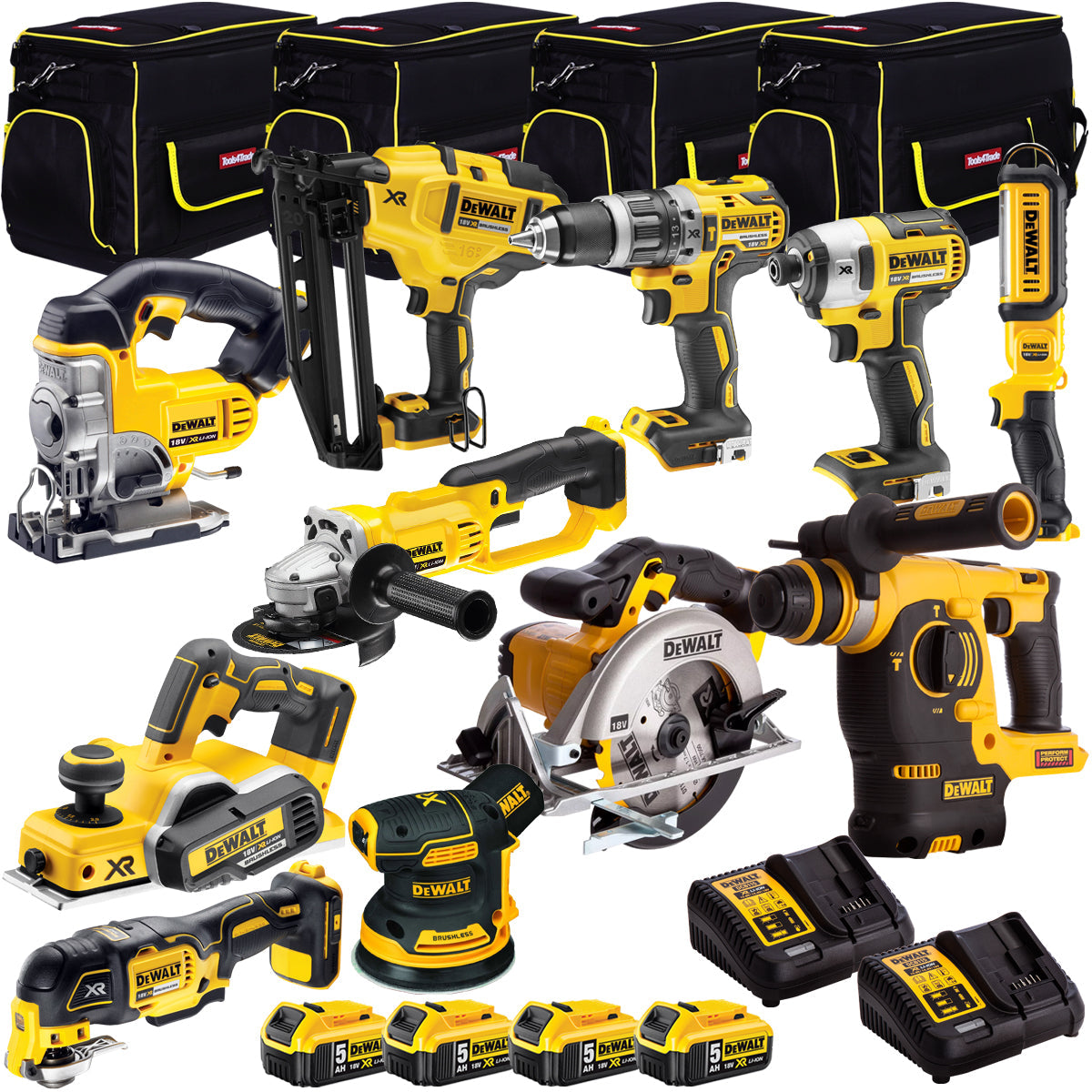 DeWalt 18V 11 Piece Cordless Power Tool Kit T4TKIT-940