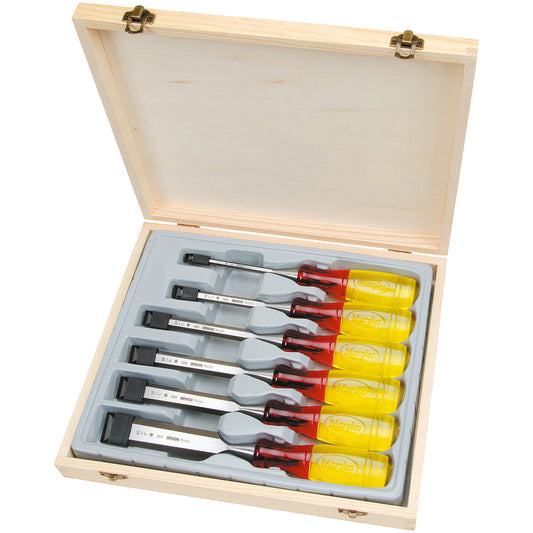 Irwin Marples MAR373S6 Bevel Edge Chisel Split Proof Set of 6 M373 - SPL