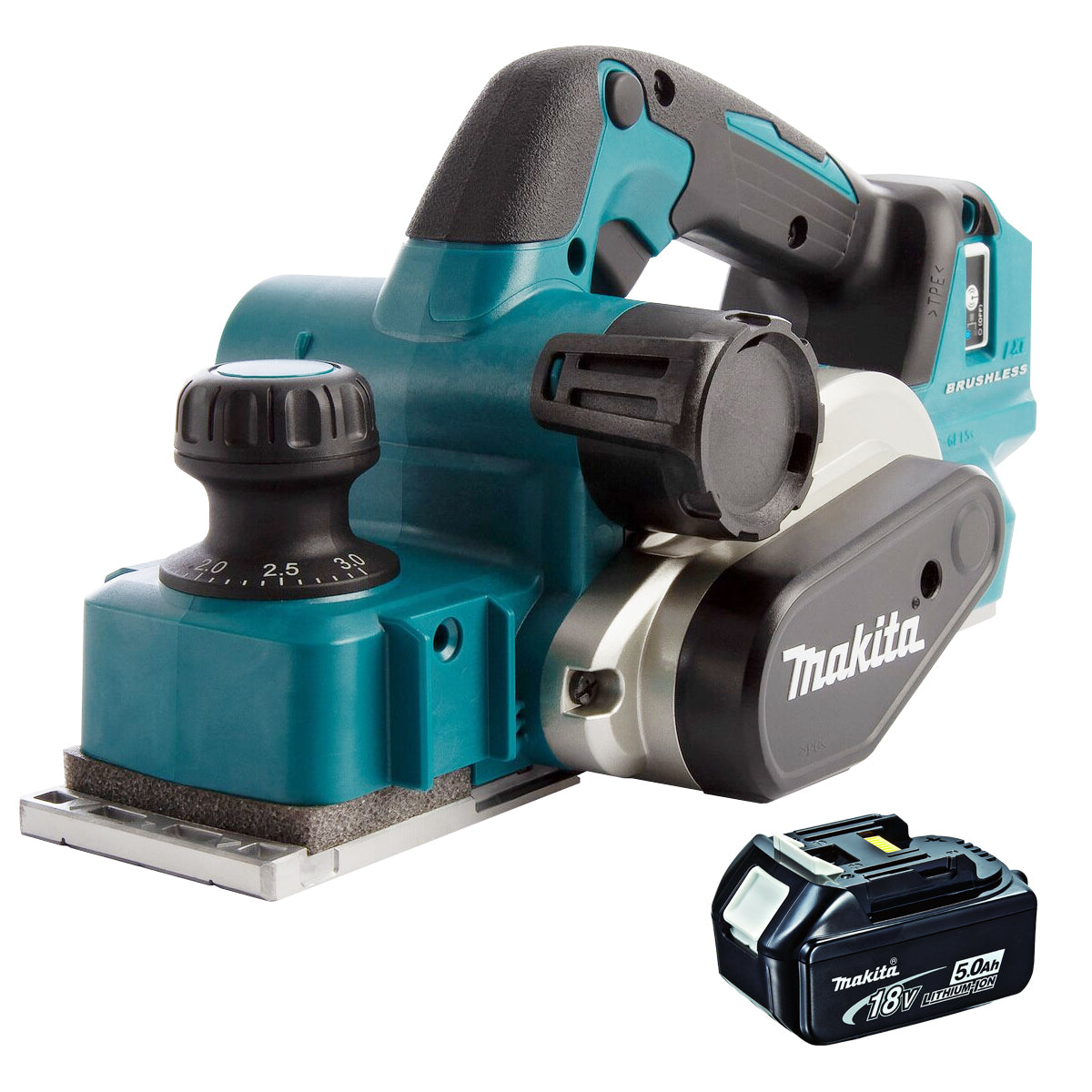 Makita DKP181Z 18V LXT Li-ion Brushless 82mm Planer with 1 x 5.0Ah Battery