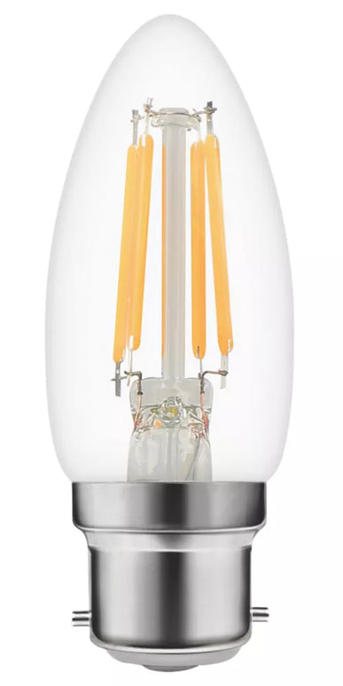 LAP BC CANDLE LED VIRTUAL FILAMENT LIGHT BULB 470LM 3.4W