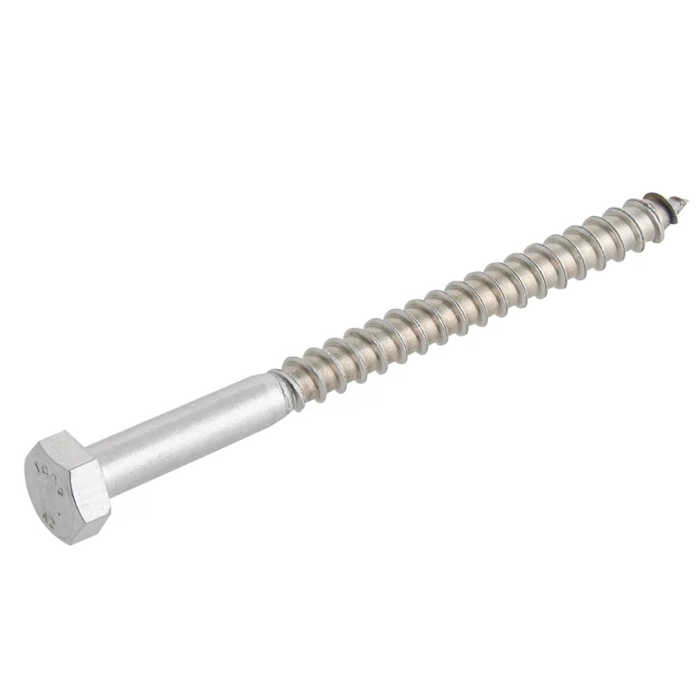 EASYDRIVE HEX BOLT SELF-TAPPING COACH SCREWS 10MM X 120MM 10 PACK