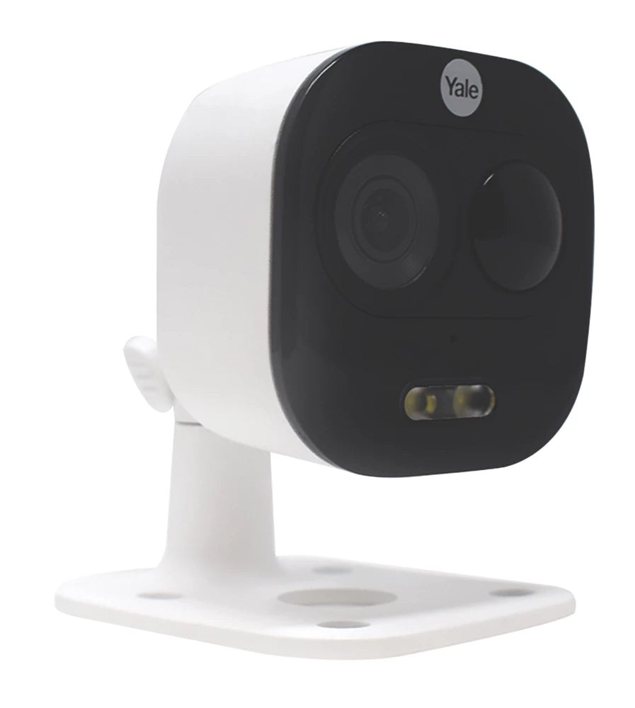 YALE ALL-IN-ONE MAINS-POWERED WHITE WIRELESS 1080P INDOOR & OUTDOOR SQUARE WI-FI CAMERA