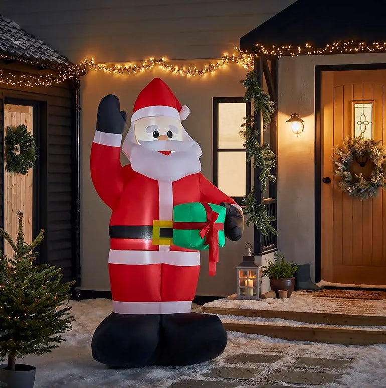 6ft Santa with Gift Christmas Outdoor Inflatable Decoration