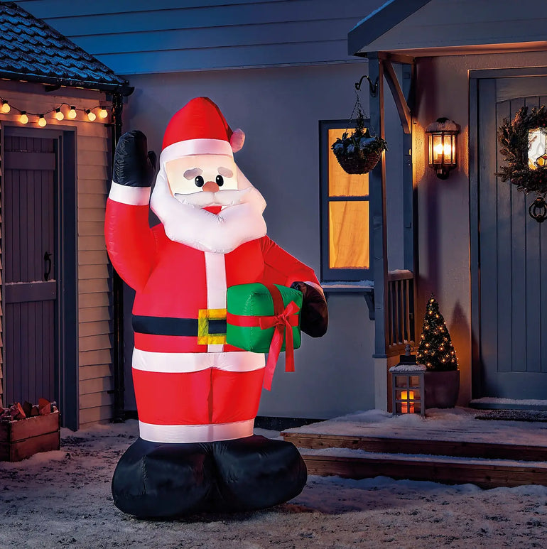 6ft Santa with Gift Christmas Outdoor Inflatable Decoration