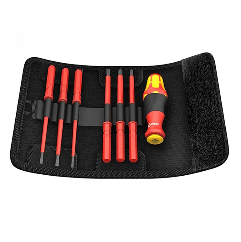 Wera WER003470 Kraftform VDE Slot & phillips Kompakt Interchangeable Screwdriver Set of 7 Piece