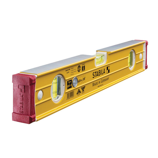 Stabila STB96240 40cm / 16in Double Plumb Ribbed Box Section Level - 15225