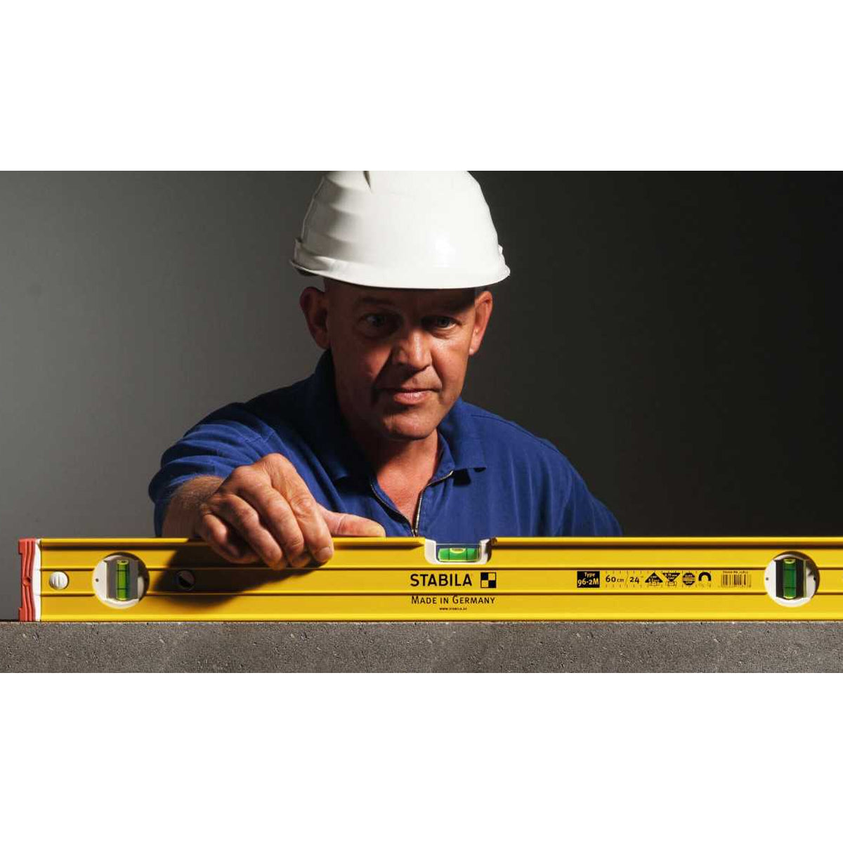 Stabila STB96260 96-2 60cm / 24in Double Plumb Ribbed Box Section Level - 15226