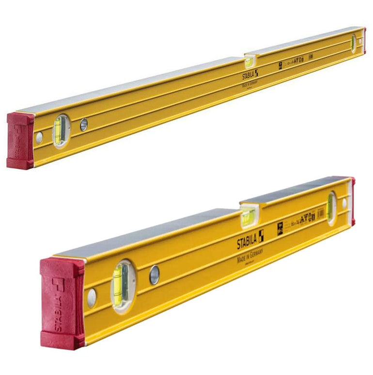 Stabila 96-2 Double Plumb Ribbed Box Level Twin Pack 60cm + 120cm