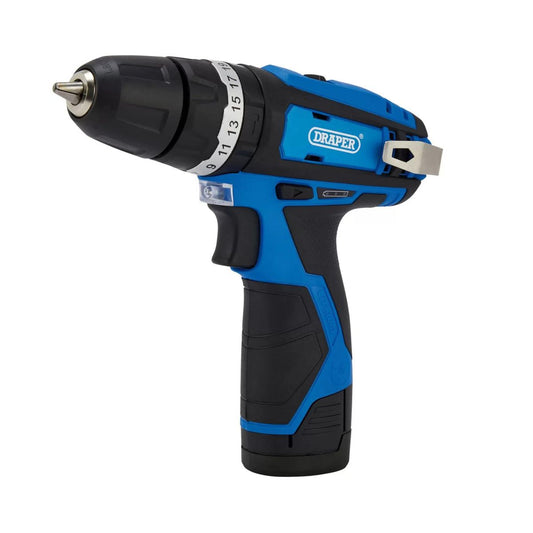 Draper TP12VDLI 12V Combi Drill & Impact Driver 2 x 1.5Ah Batteries With Fast Charger 70257