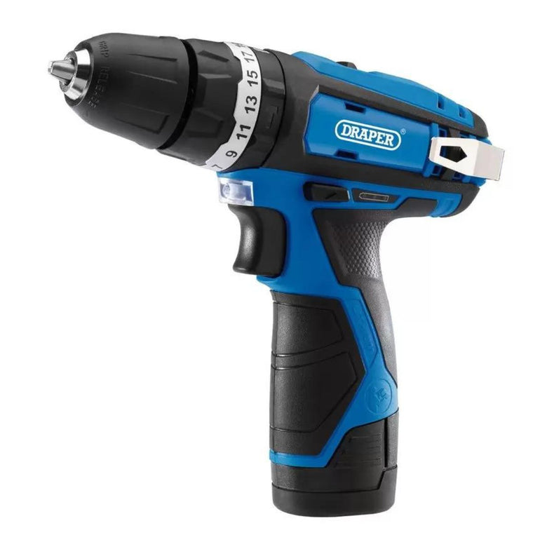 Draper TP12VDLI 12V Combi Drill & Impact Driver 2 x 1.5Ah Batteries With Fast Charger 70257