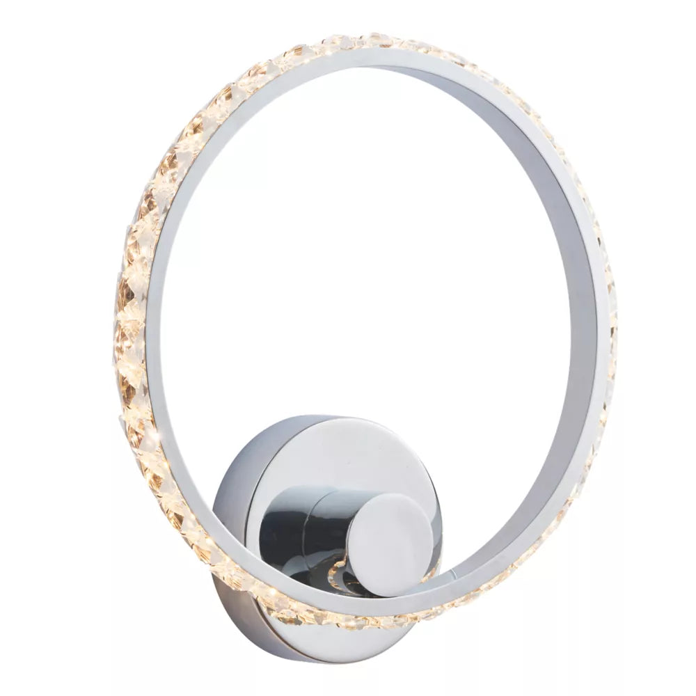 QUAY DESIGN REENA LED INTEGRATED WALL LIGHT CHROME 6W 580LM