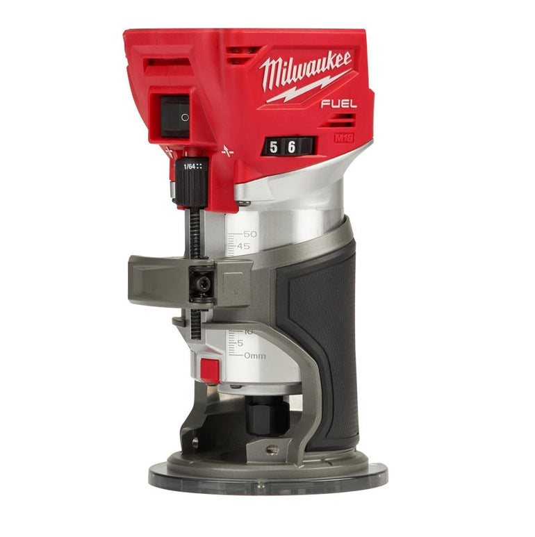 Milwaukee M18FTR-0X M18 18V Brushless FUEL Trimmer Router with 1 x 5.5Ah Battery Charger & Case