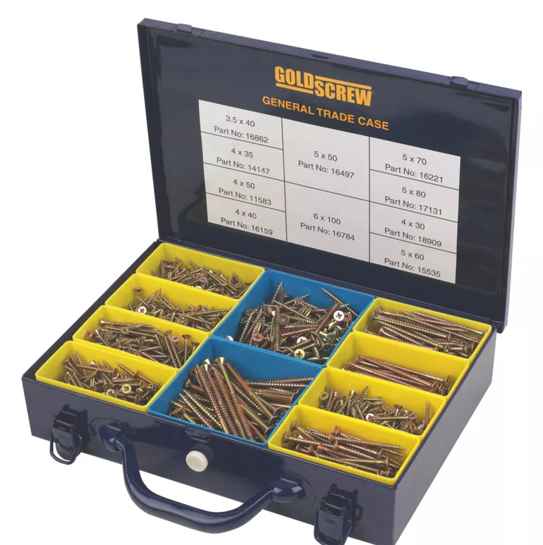 GOLDSCREW PZ DOUBLE-COUNTERSUNK GENERAL TRADE CASE 1400 PCS