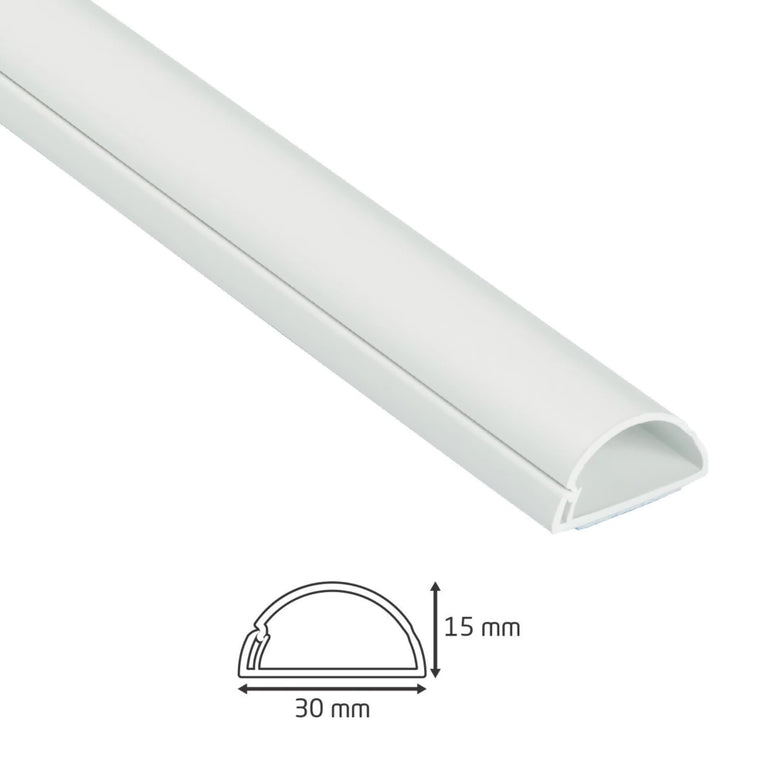 D-LINE PVC WHITE MINI TRUNKING 30MM X 15MM X 2M